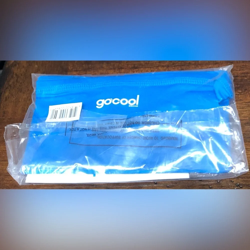 Go cool multi functional 3in-1 face cover neck gaiter & headband. Blue